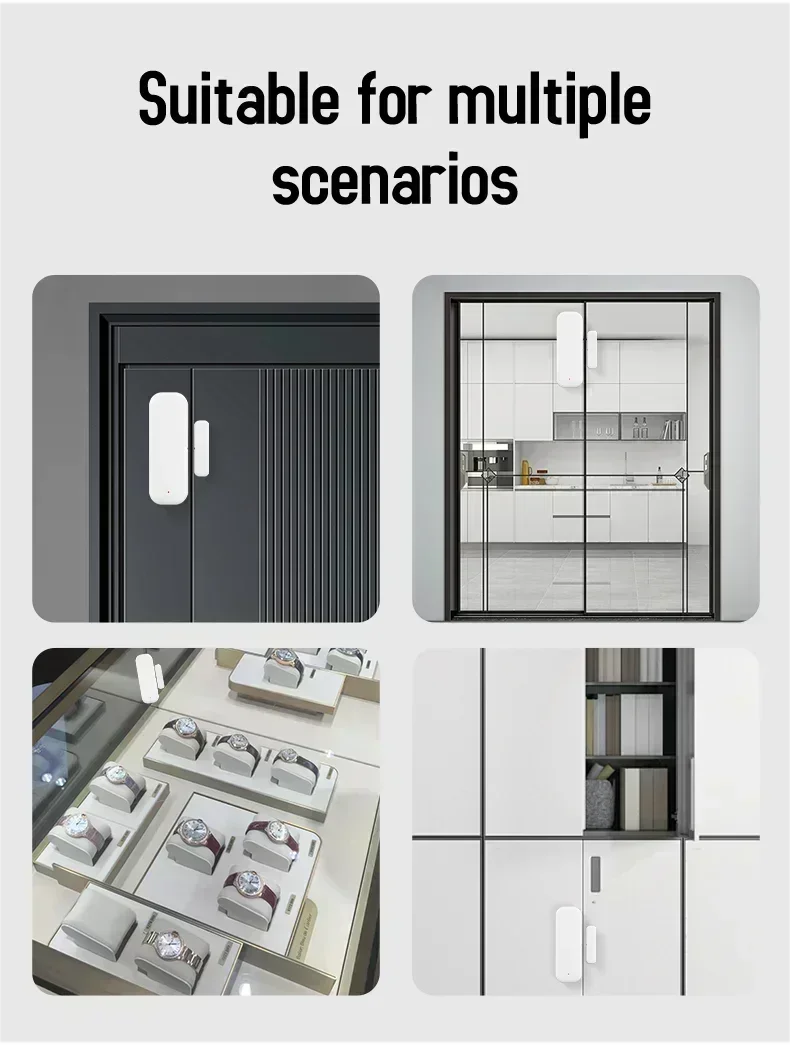 Sensor WiFi Porta Janela Magnético Alarme Casa Inteligente Tuya Alexa Google WMUN