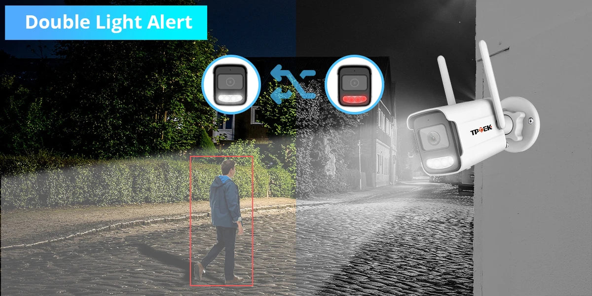 Câmera TPTEK 8MP 4K WiFi IP Bullet com IA Humana e Visão Noturna 30m IP66