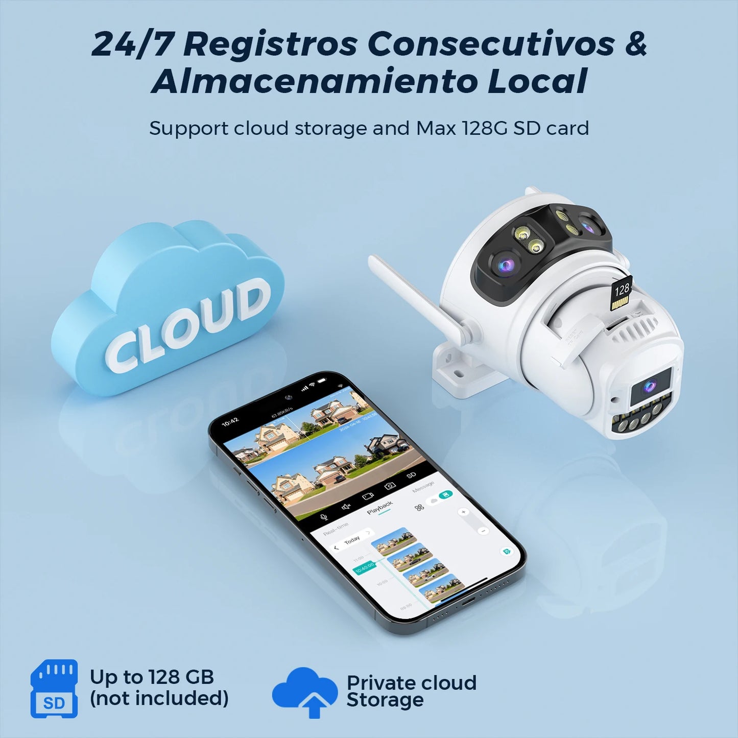 BESDER 15MP Wifi Câmera IP PTZ 10MP Três Tela 180 °   Proteção de segurança CCTV de 8MP com rastreamento automático externo grande angular O-Kam Pro