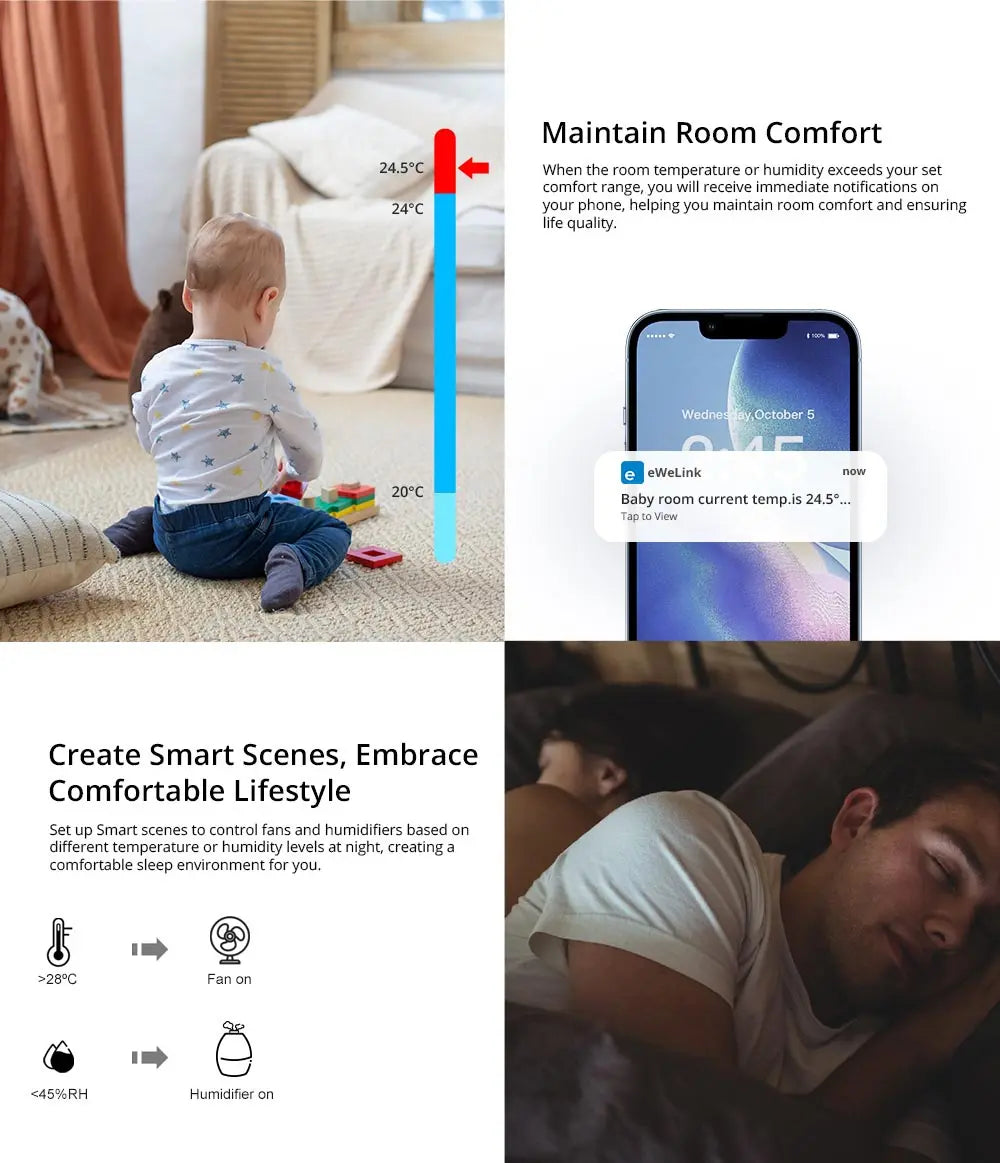 Botão Sem Fio Zigbee 3.0 SNZB-01P Sensor Inteligente Casa Inteligente SONOFF