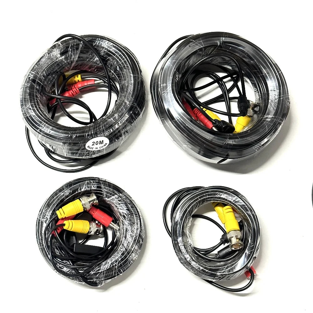 Cabo BNC+DC 2 em 1 Coaxial para Câmera CCTV AHD DVR 5m/10m/20m/30m