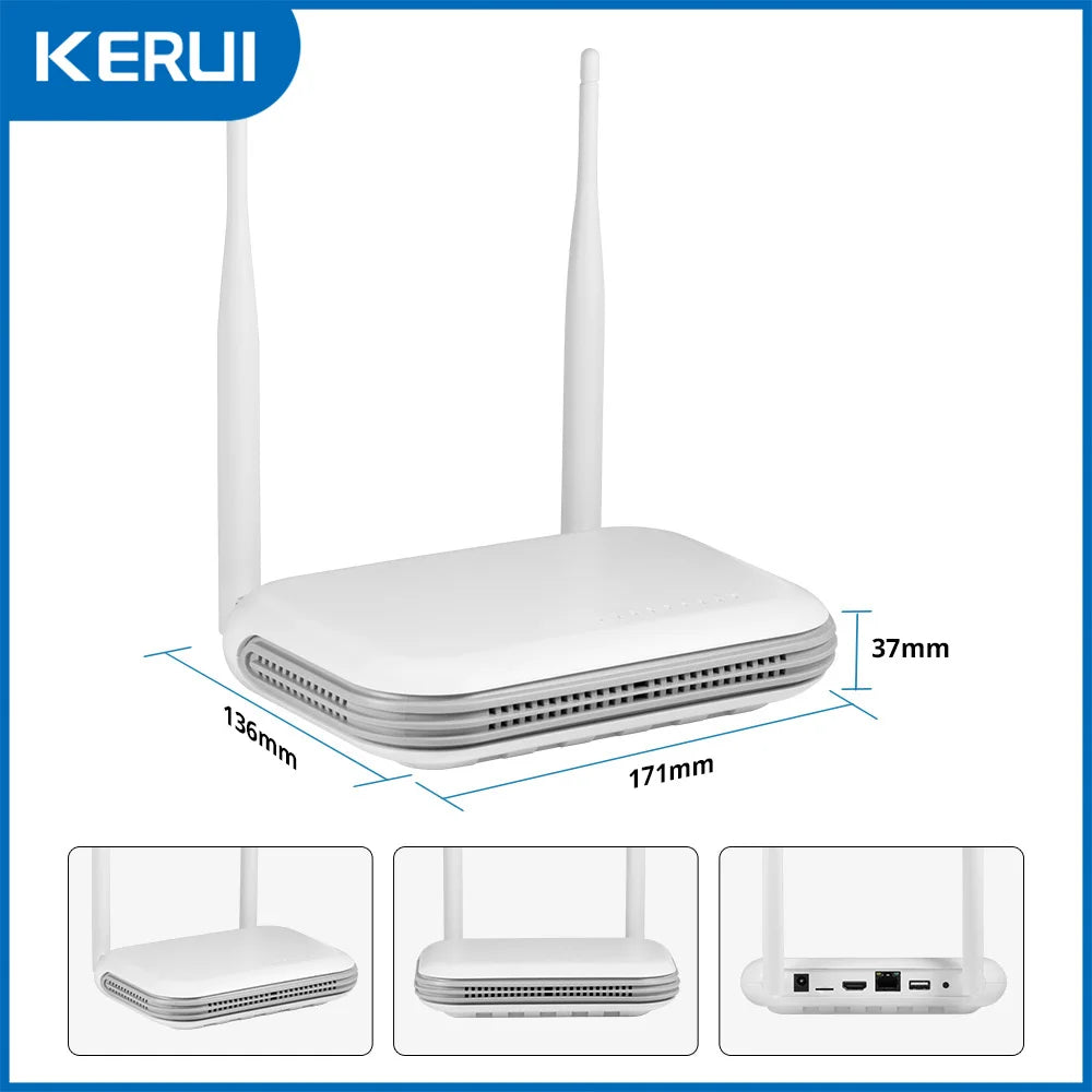 NVR WiFi 8 Canais 5MP 2K Gravador Vídeo Rede ONVIF HDMI Xmeye iCSee KERUI KR-N1008L