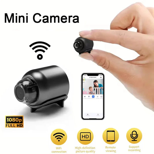 Mini Câmera Inteligente DIXSG 1080P – Vigilância com Visão Noturna e Detecção de Movimento