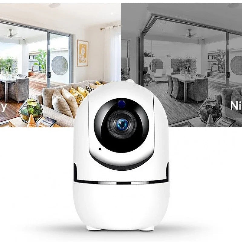 Mini Câmera WiFi Lenovo 1080P – Rastreamento Automático, Visão Noturna e Monitor de Bebês