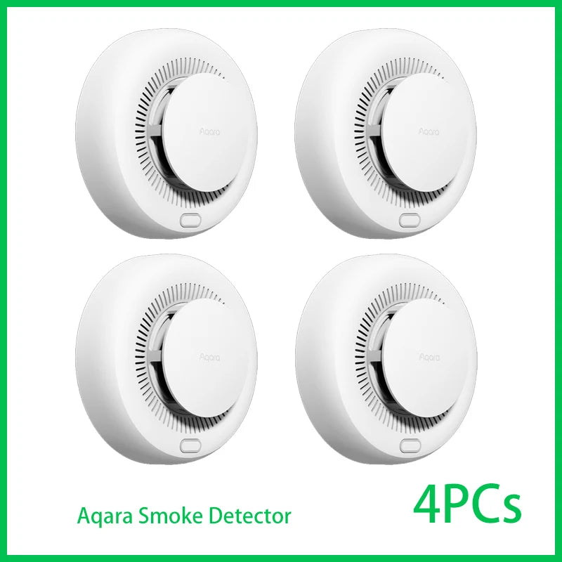 Aqara matéria detector de fumaça sensor monitor alarme incêndio zigbee 3.0 alerta som segurança em casa inteligente trabalho com mi casa homekit app
