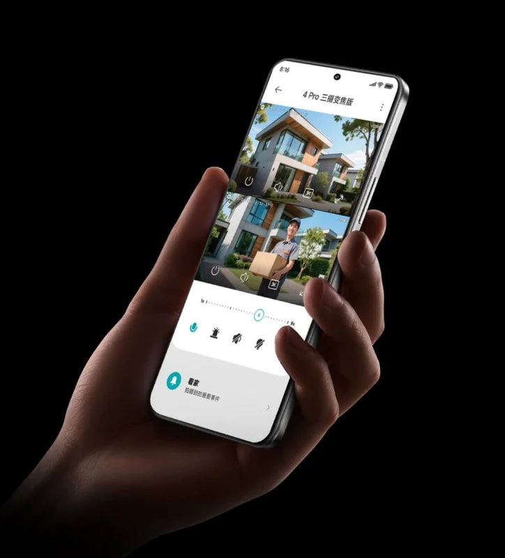 Câmera Xiaomi Smart Outdoor 4 Pro - Tripla Lente 360° 5MP 3K Zoom Híbrido 9x IP66