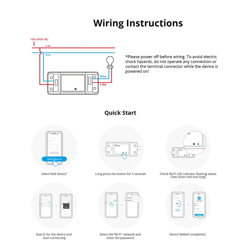 SONOFF-Básico R4 Casa Inteligente Interruptor WiFi, Módulo De Controle Remoto, Modo De Interruptor Mágico Via Ewelink APP, Funciona com Alexa, DIY