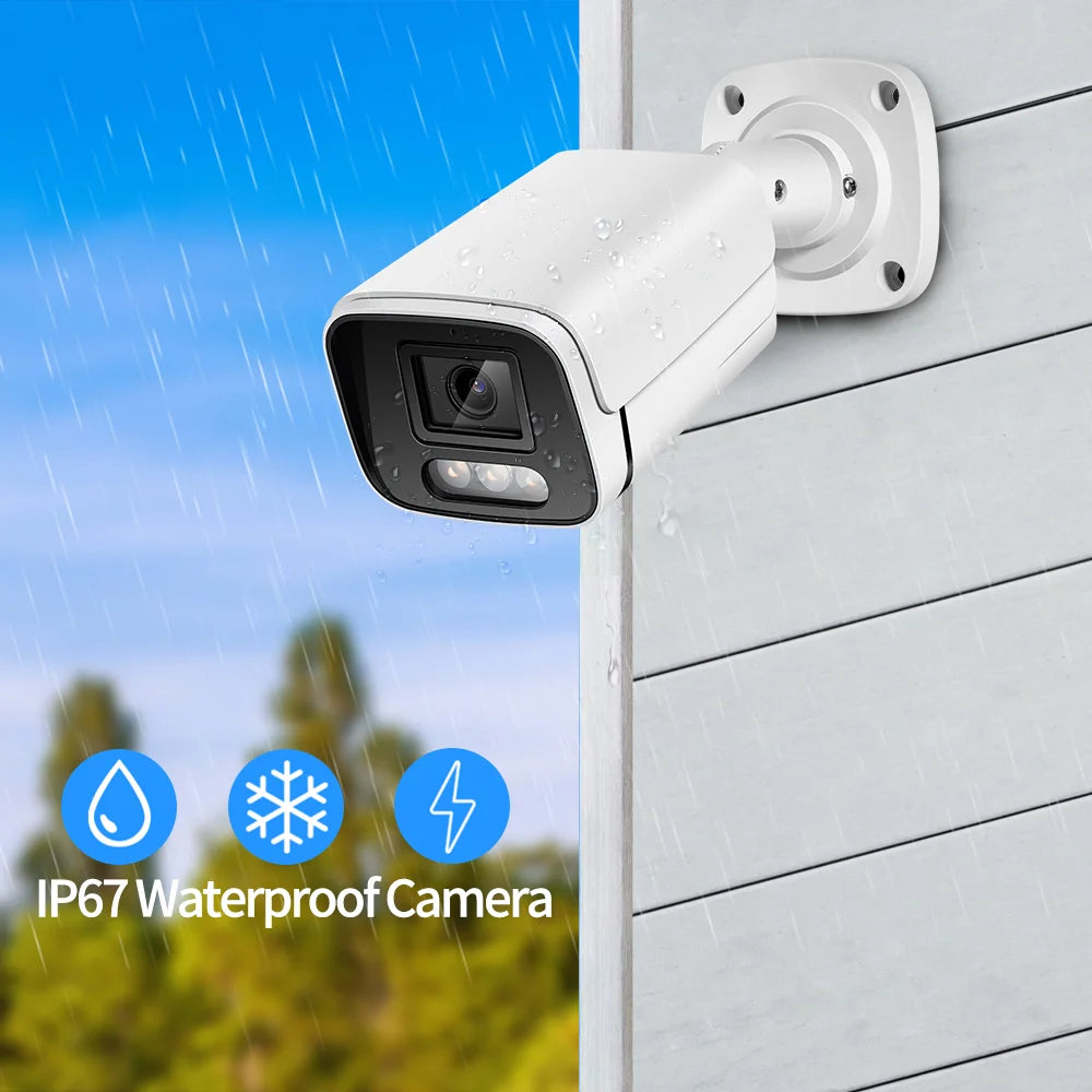 Câmera IP PoE 8MP com IA Detecção Humana 3 LEDs Visão Noturna Colorida - ASECAM B3 AI