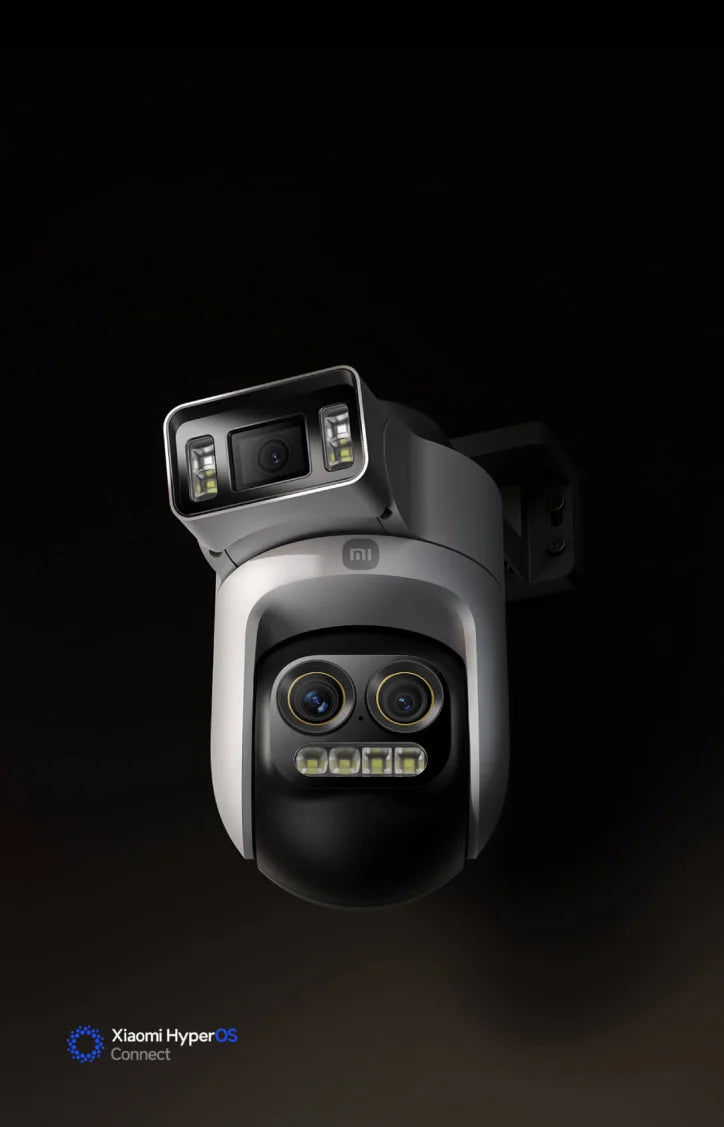 Câmera Xiaomi Smart Outdoor 4 Pro - Tripla Lente 360° 5MP 3K Zoom Híbrido 9x IP66