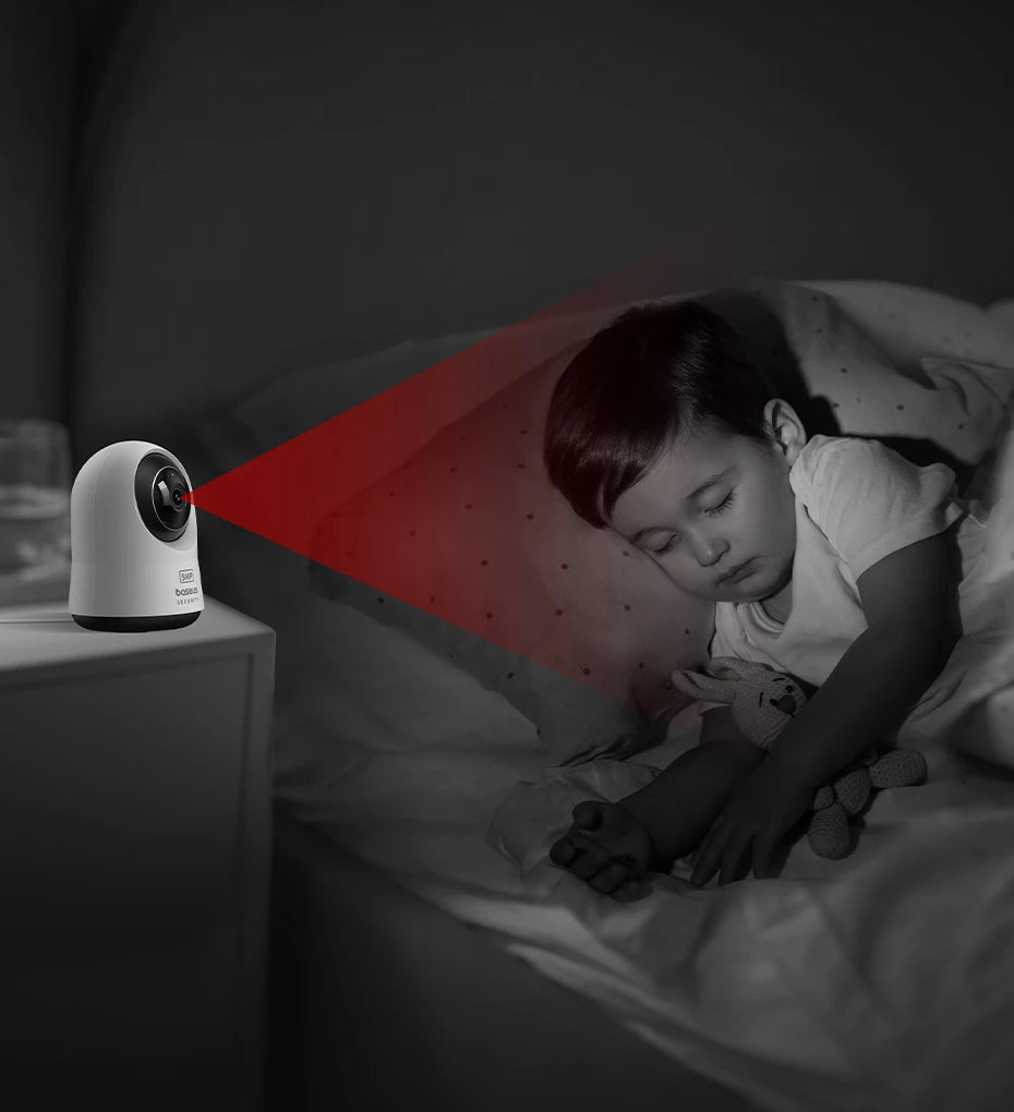 Câmera Baseus P1 Pro 5MP 3K WiFi Dual Band 2.4G/5G 360° com IA Quádrupla