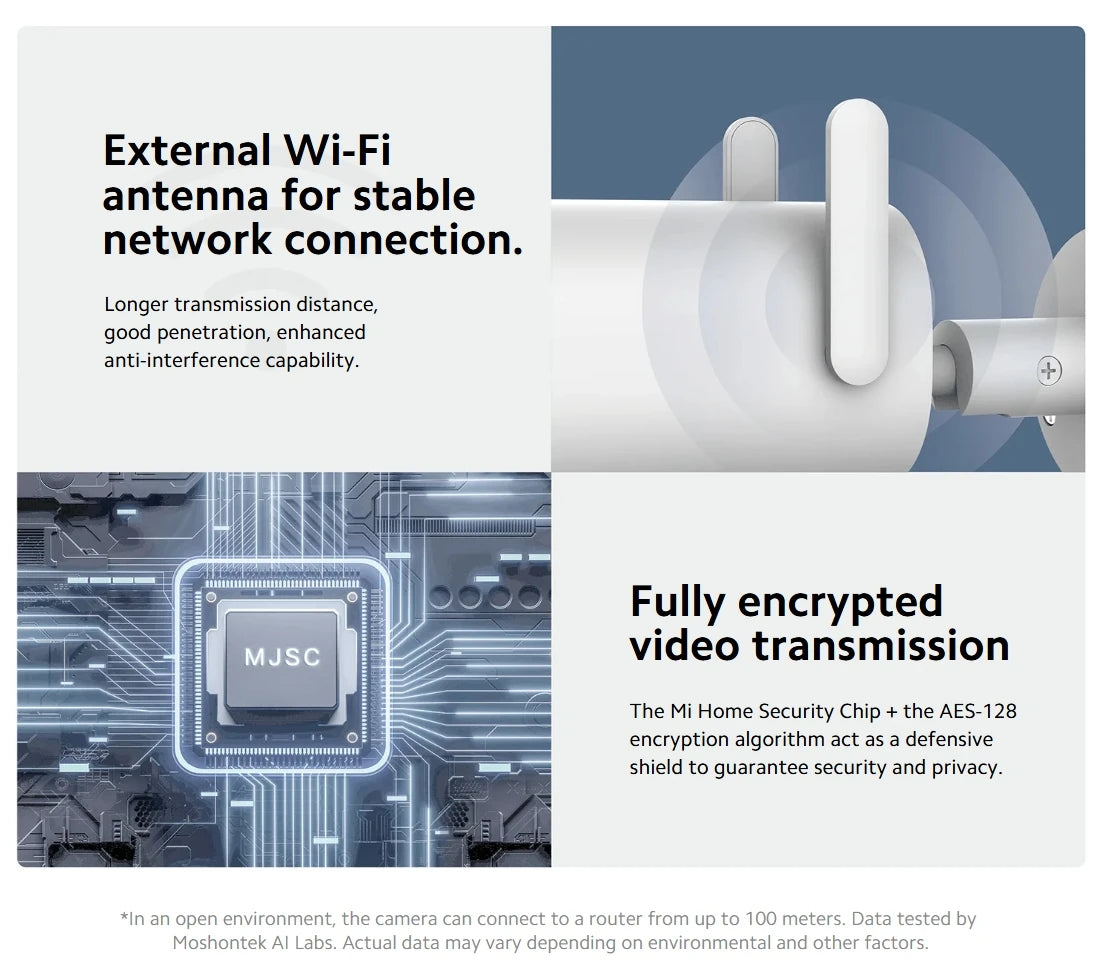 Câmera Xiaomi AW300 2K Outdoor - IP66 - Visão Noturna Colorida - WiFi 2.4GHz - Zoom 4x - Mi Home