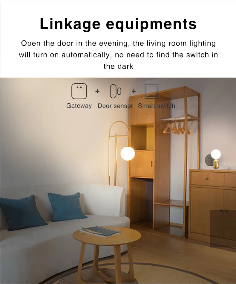 Sensor de Porta e Janela Zigbee Tuya - Detector de Abertura - Smart Life App - Requer Gateway