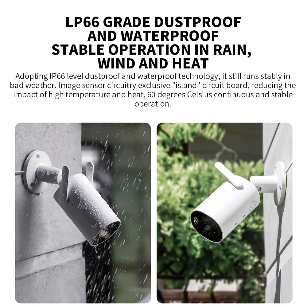 Câmera de Segurança Xiaomi Mijia AW300 2K IP66 com Visão Noturna Colorida Full Color e WiFi - App Mi Home