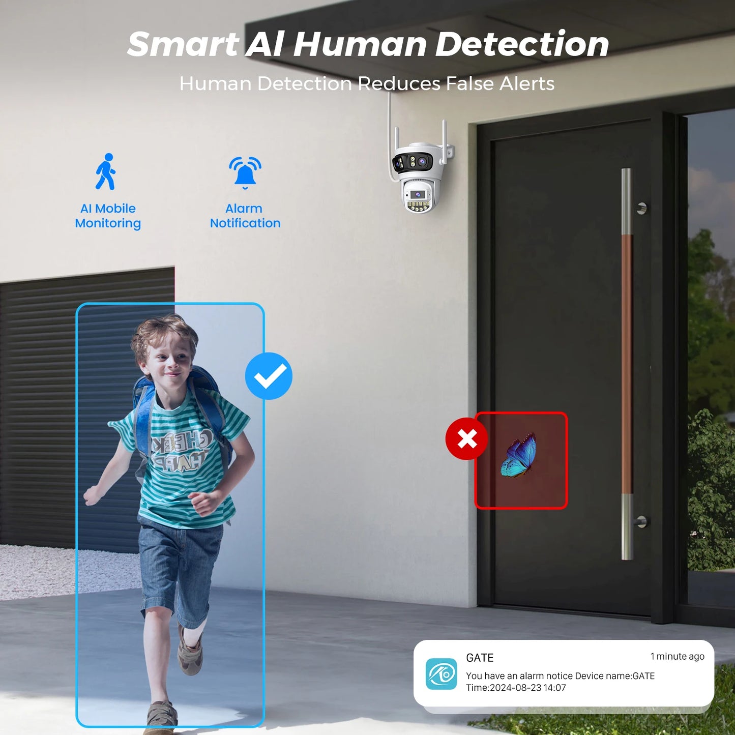BESDER 15MP Wifi Câmera IP PTZ 10MP Três Tela 180 °   Proteção de segurança CCTV de 8MP com rastreamento automático externo grande angular O-Kam Pro