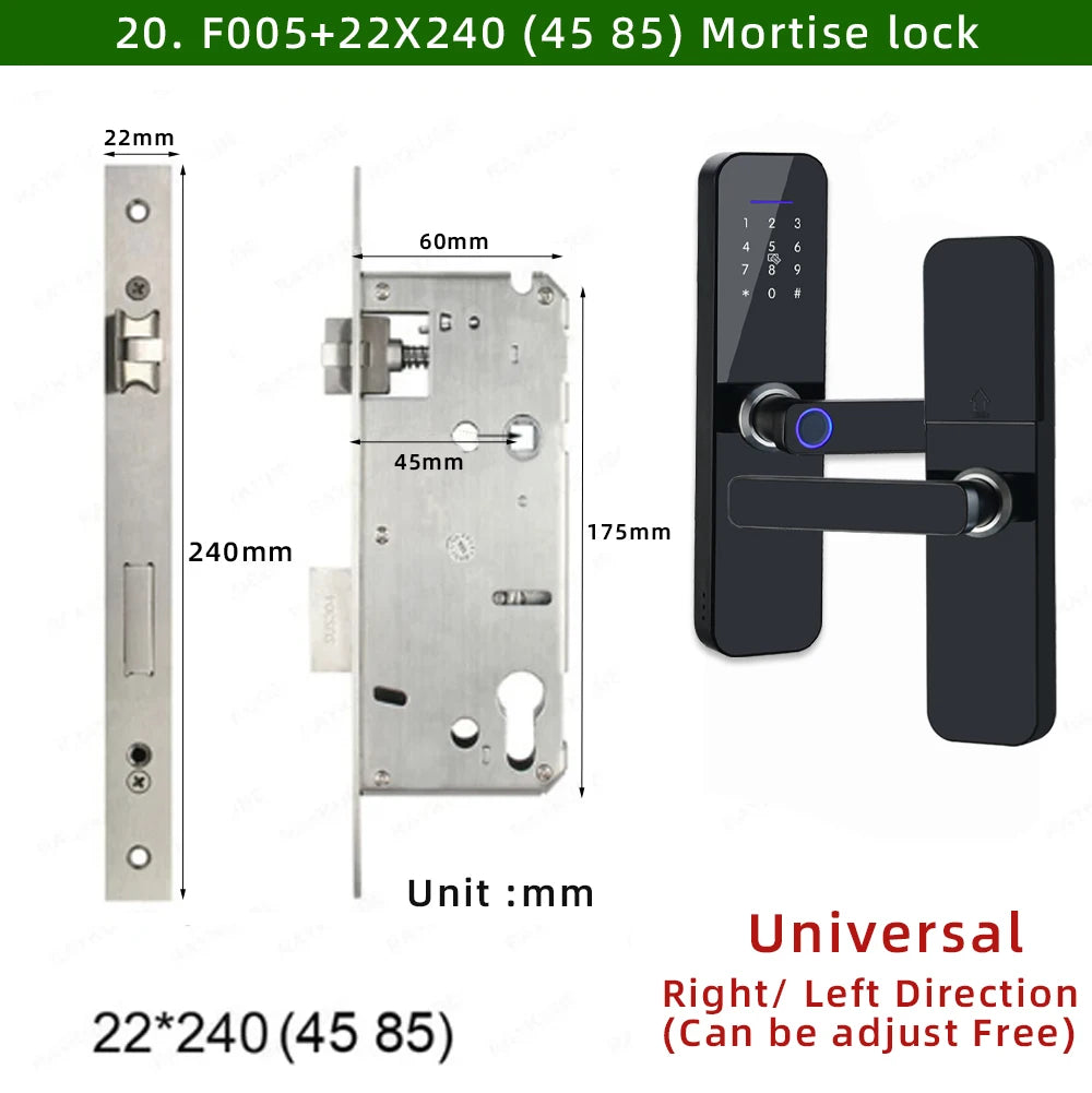 Raykube f005 ip65 à prova dip65 água tuya wifi fechadura eletrônica inteligente com impressão digital/cartão inteligente/senha/chave/desbloqueio de aplicativo