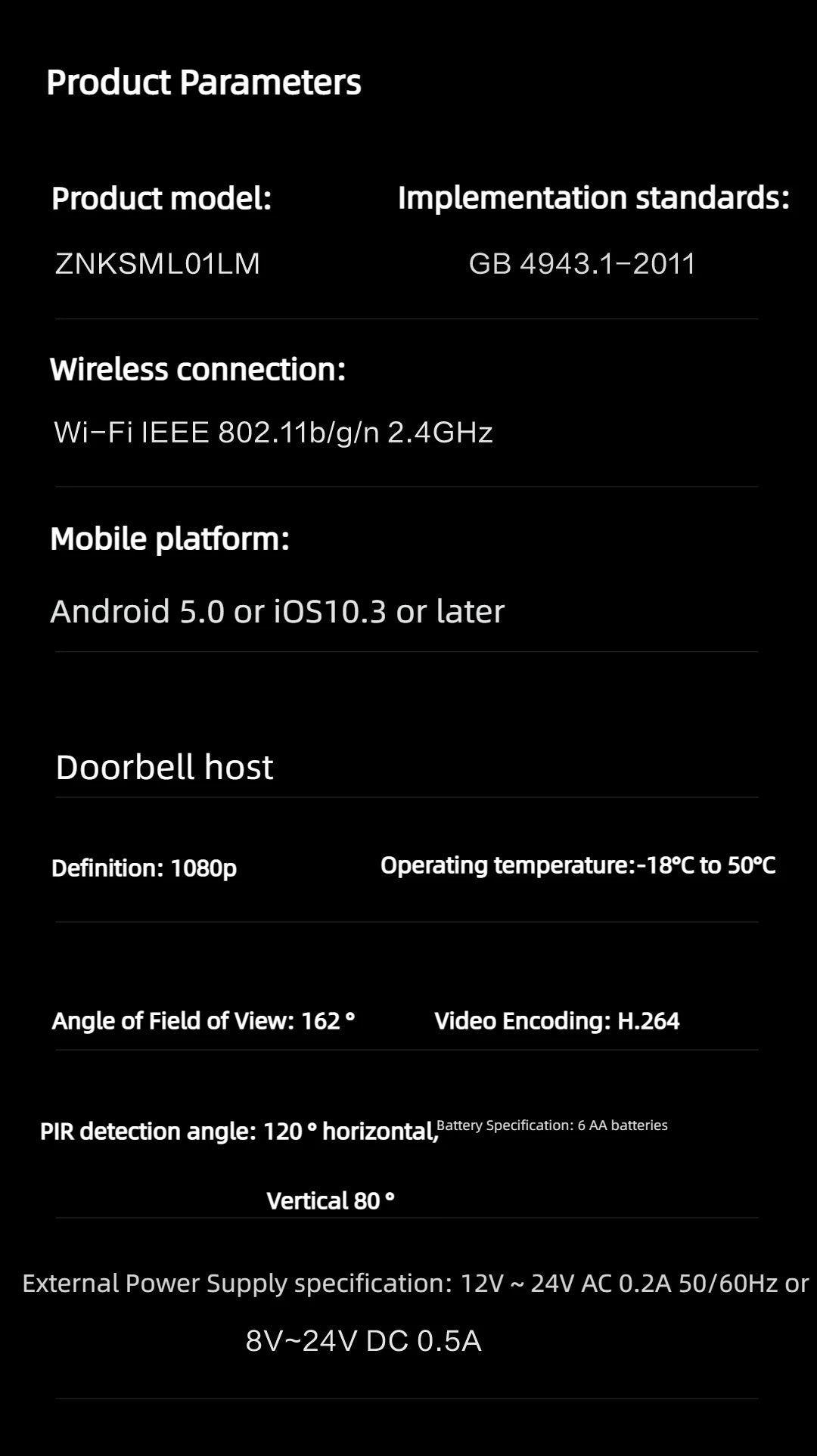 Aqara wi fi inteligente vídeo campainha g4 sem fio 1080p hd câmera ir alarme de segurança casa inteligente campainha da porta wi fi intercom para casa