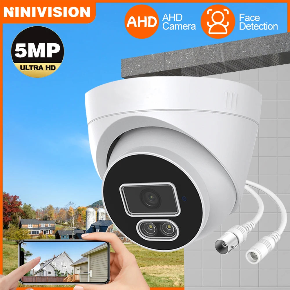 Câmera NINIVISION HK-AHDFU4-05 5MP 8MP 4K AHD Dome Sensor Sony CCD Visão Noturna Colorida