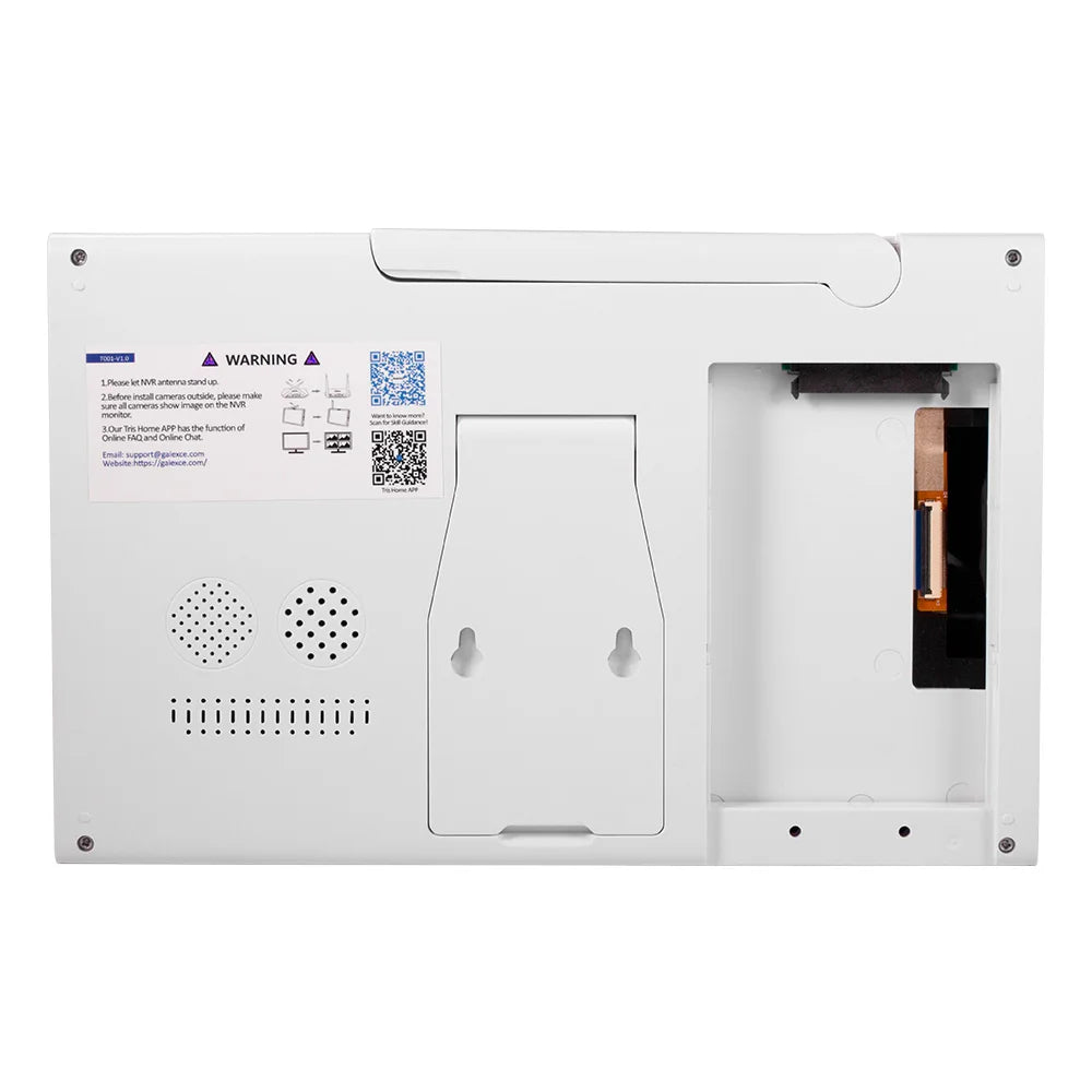 NVR 8 Canais WiFi 4MP/5MP com Tela 10.1" H.265 ONVIF para Câmeras Sem Fio - Kerui N1008L