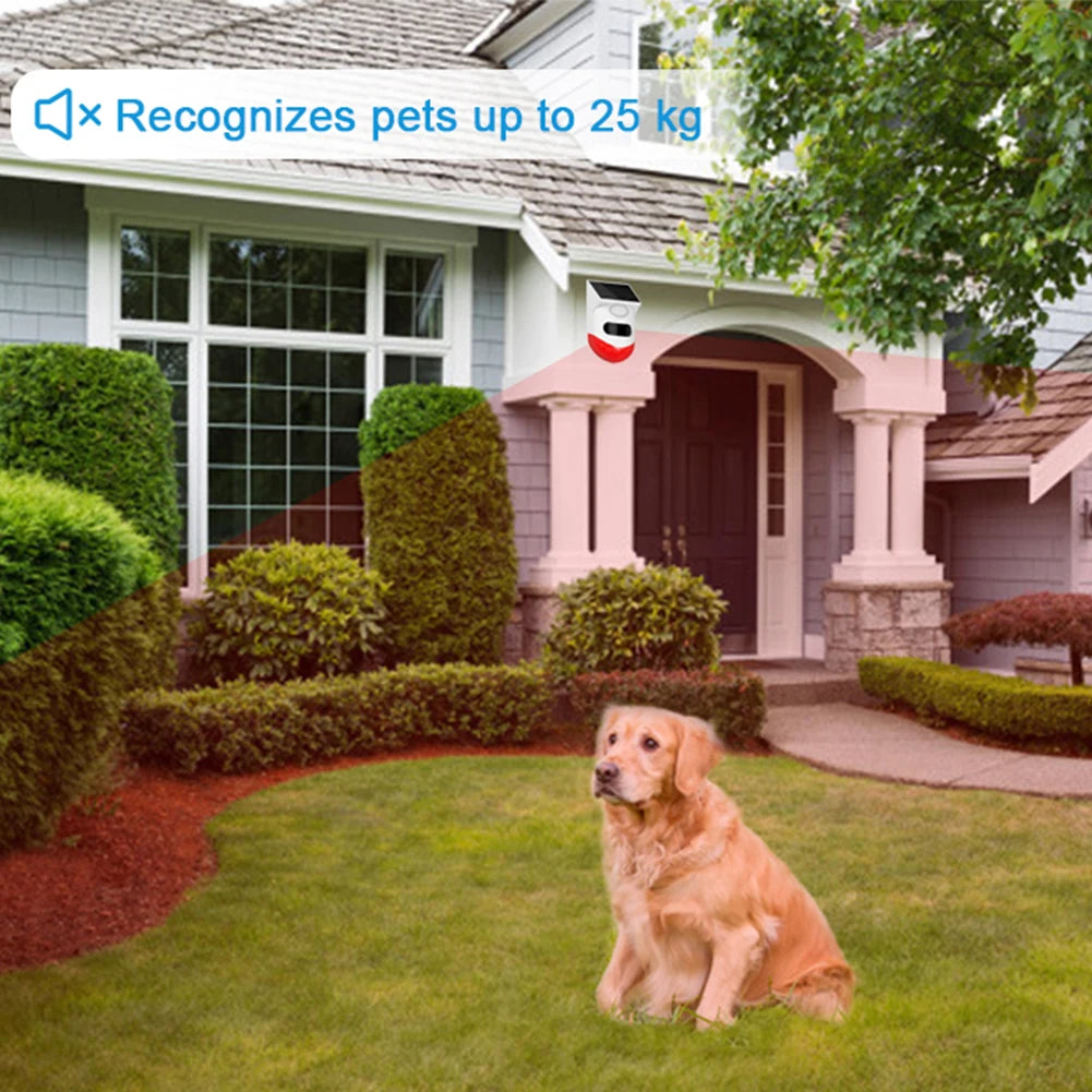 Alarme infravermelho solar ao ar livre PIR, Smart WiFi Siren, impermeável, sem fio, sensor estroboscópico anti-roubo, várias versões disponíveis, 433MHz