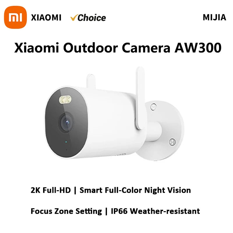 Câmera Xiaomi AW300 2K Outdoor - IP66 - Visão Noturna Colorida - WiFi 2.4GHz - Zoom 4x - Mi Home