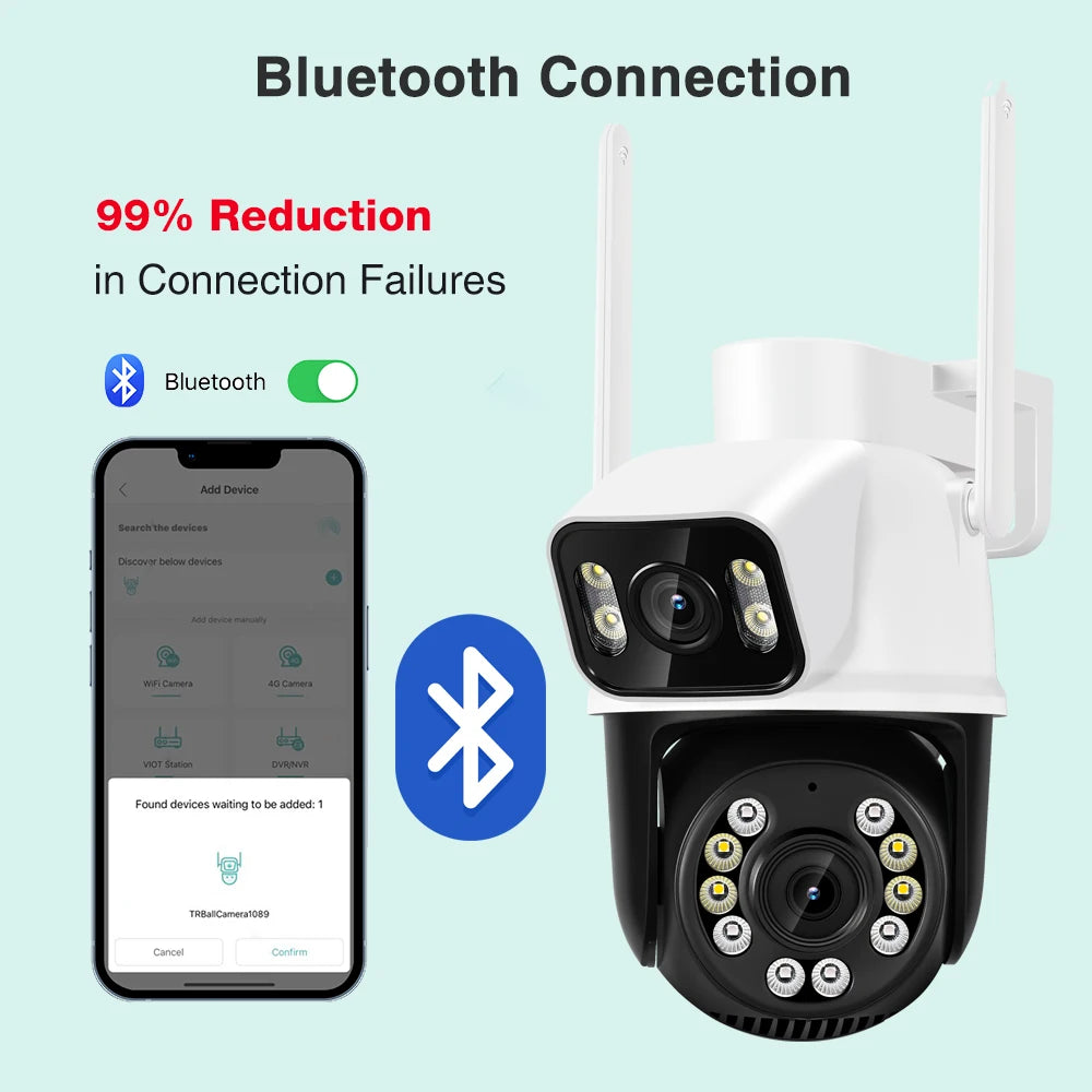 Câmera WiFi 12MP 6K Dome com Zoom 8X Detecção Humana IA Rastreamento Automático Alexa - ASECAM AS60WIC