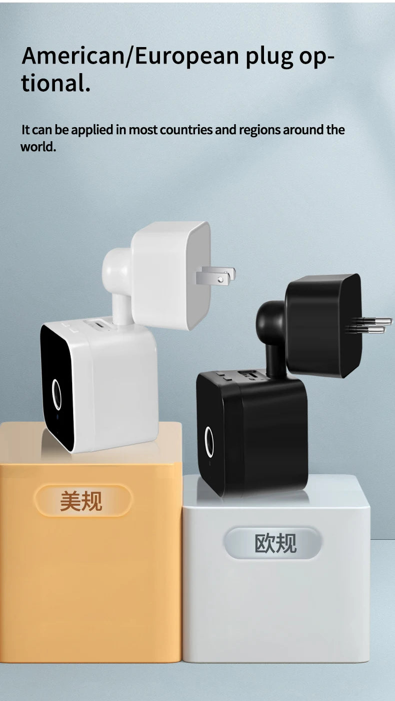 Tuya wifi câmera de vigilância casa relógio plug câmera digital graffiti inteligente hd câmera sem fio vlogging câmera ação