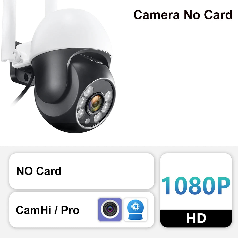 Camhi-câmera ip 1080p hd, wi-fi, visão noturna colorida, rastreamento automático, webcam, monitor de segurança ao ar livre para camhipro app