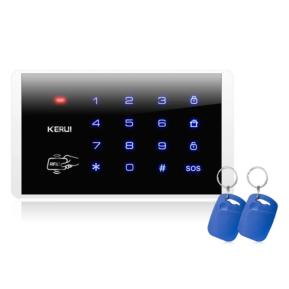 Central de Alarme KERUI G70 Tuya WiFi 4G Tela Touch 7" + Sensor PIR P10 FSK 100 Zonas Sistema Inteligente - KERUI
