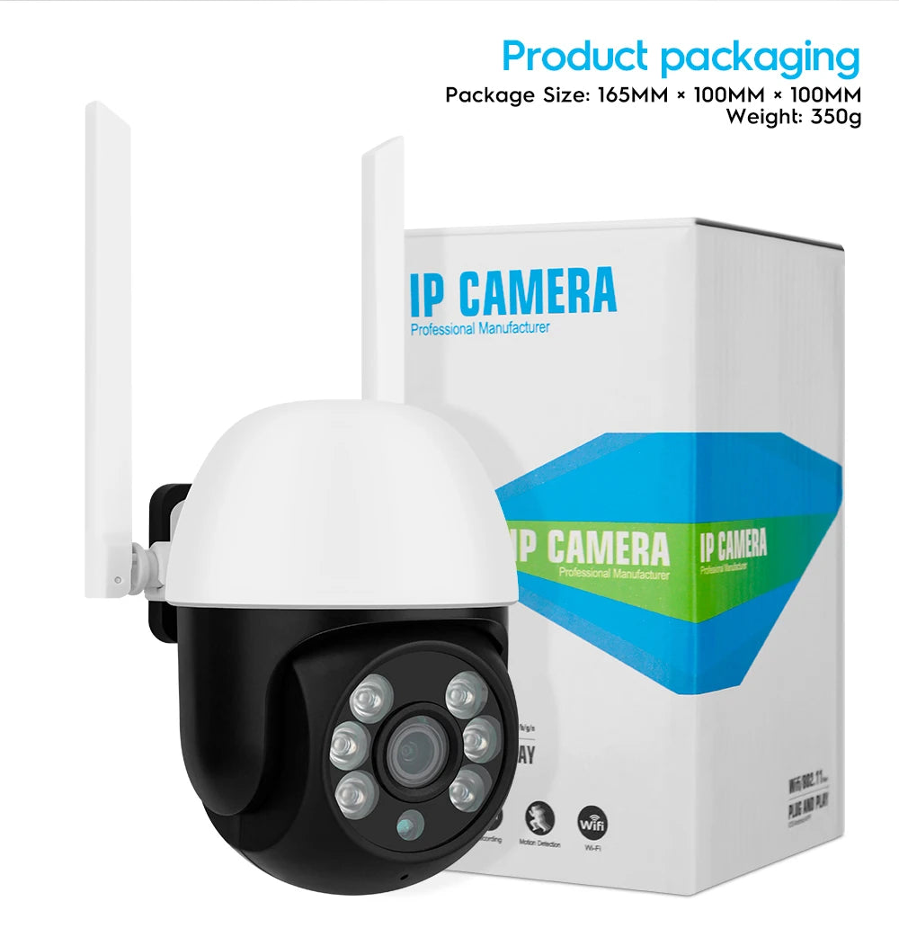 Camhi-câmera ip 1080p hd, wi-fi, visão noturna colorida, rastreamento automático, webcam, monitor de segurança ao ar livre para camhipro app