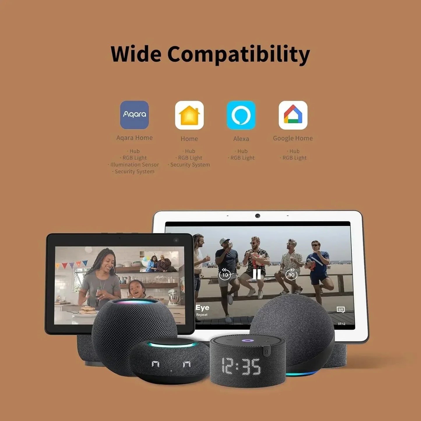Hub Aqara M1S Gateway Zigbee 3.0 - Central Inteligente com Wi-Fi e Luz Noturna RGB