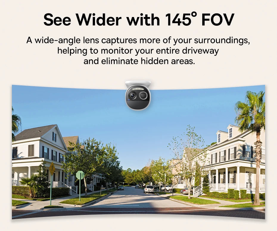 Câmera Baseus Security S2 4K Solar WiFi com Face ID e IP67 - 145° FOV