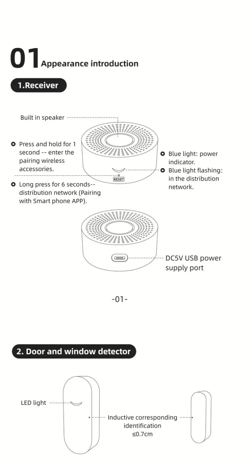 Tuya wifi sistema de alarme de casa inteligente 120db alarmes de segurança contra roubo sirene vida inteligente app controle sem fio kits de alarme anti-roubo