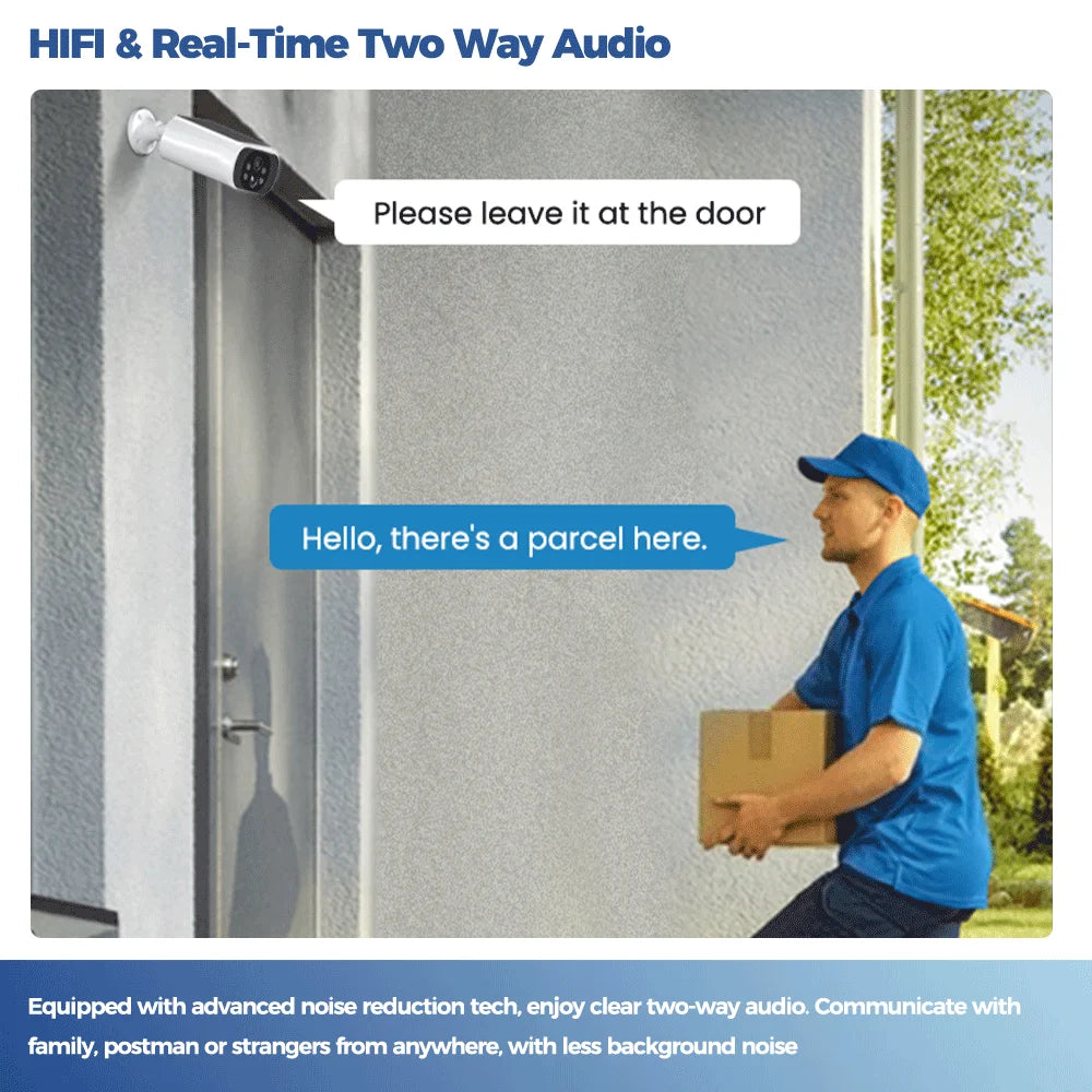 Câmera ALEVIO 2.5K 4MP Solar WiFi Dual Band com IA Quádrupla e Zoom 10x IP67