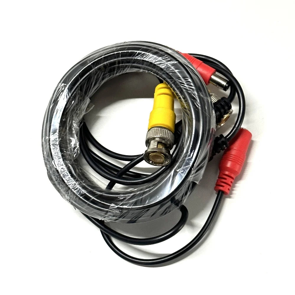 Cabo BNC+DC 2 em 1 Coaxial para Câmera CCTV AHD DVR 5m/10m/20m/30m