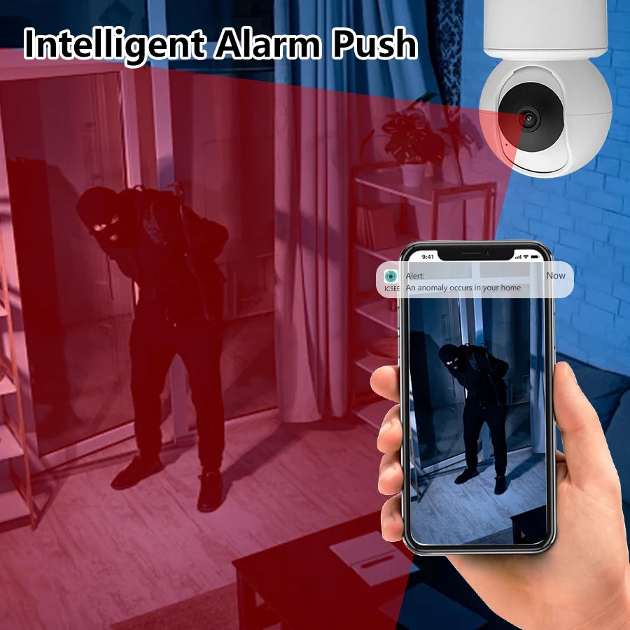 Barry iot 3mp wifi câmera de monitoramento monitor do bebê ptz câmera de segurança interna cctv voz intercom visão noturna capacidade icsee