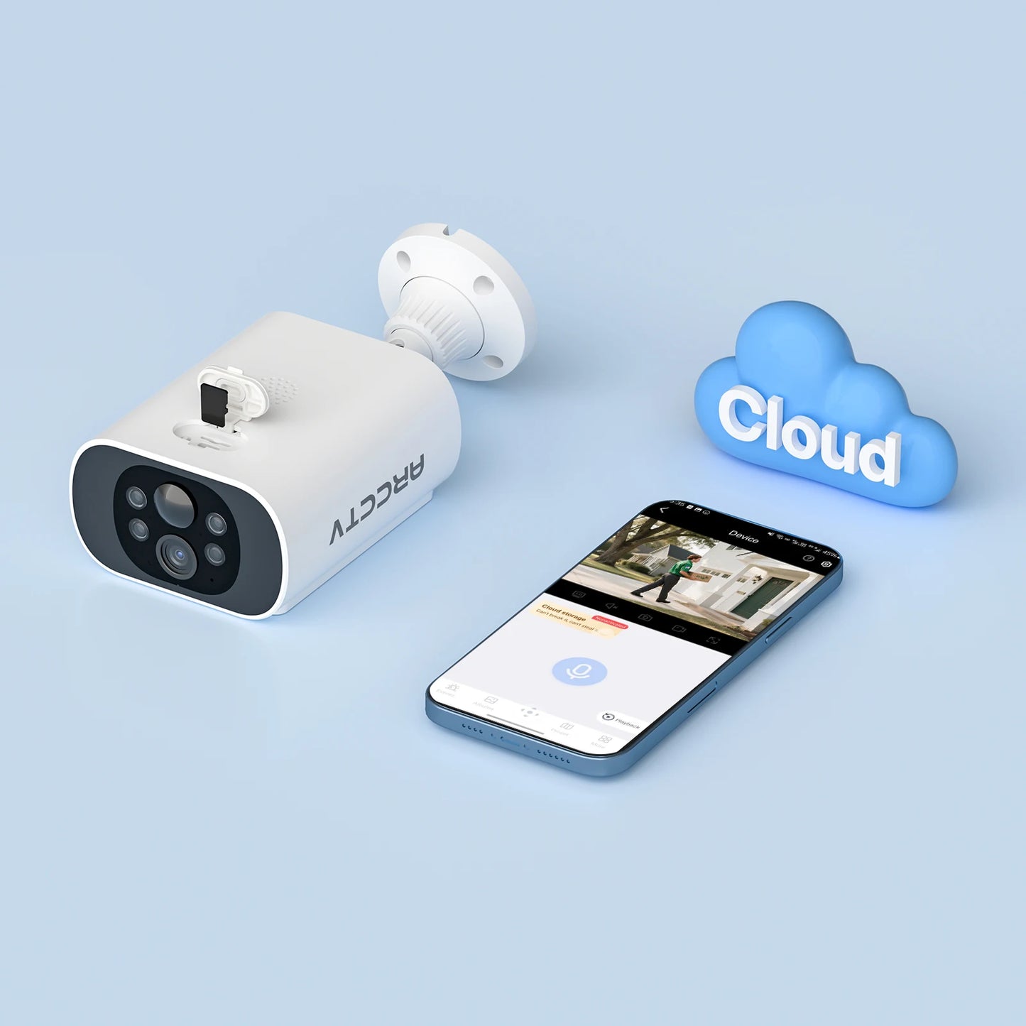 Câmera Solar ARCCTV 2K/4MP WiFi Externa com Bateria Integrada e Detecção Humana