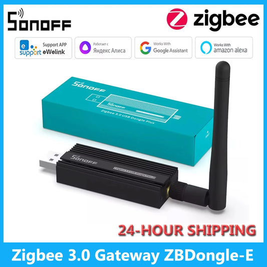 SONOFF ZBDongle-E Plus - Hub Gateway USB Zigbee 3.0 Universal - ZHA Zigbee2MQTT - Ponte Sem Fio