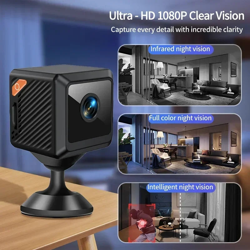 W02 1080p mini proteção de segurança casa visão noturna vigilância acampamento ao ar livre wifi subminiatura câmera casa inteligente cctv vídeo