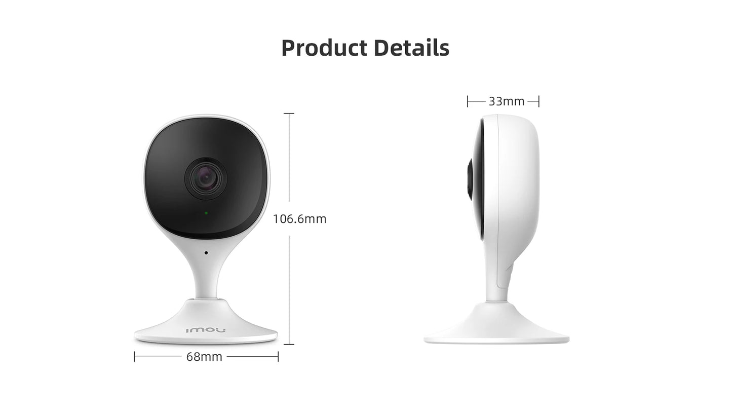 Câmera Interna WiFi 3MP IMOU Cue 2E | Detecção Humana, Alexa, Google e Monitor de Bebê