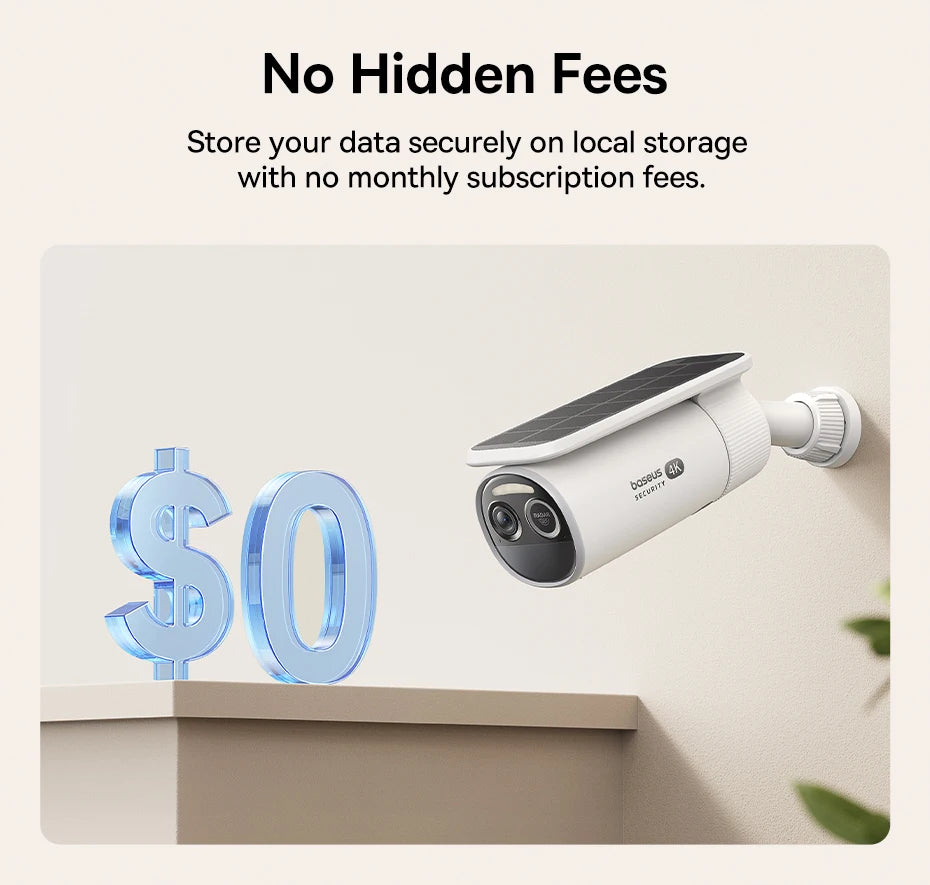 Câmera Baseus Security S2 4K Solar WiFi com Face ID e IP67 - 145° FOV