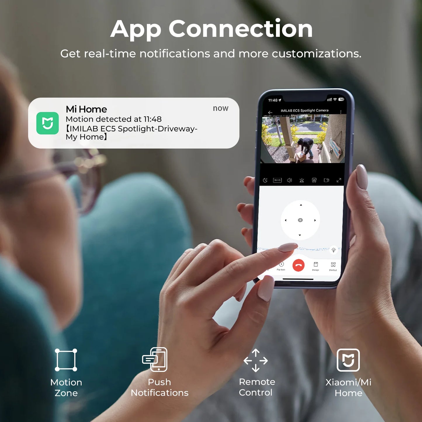 Câmera IMILAB EC5 Floodlight 2K 3MP 360° com Holofote 400Lm e Rastreamento Humano