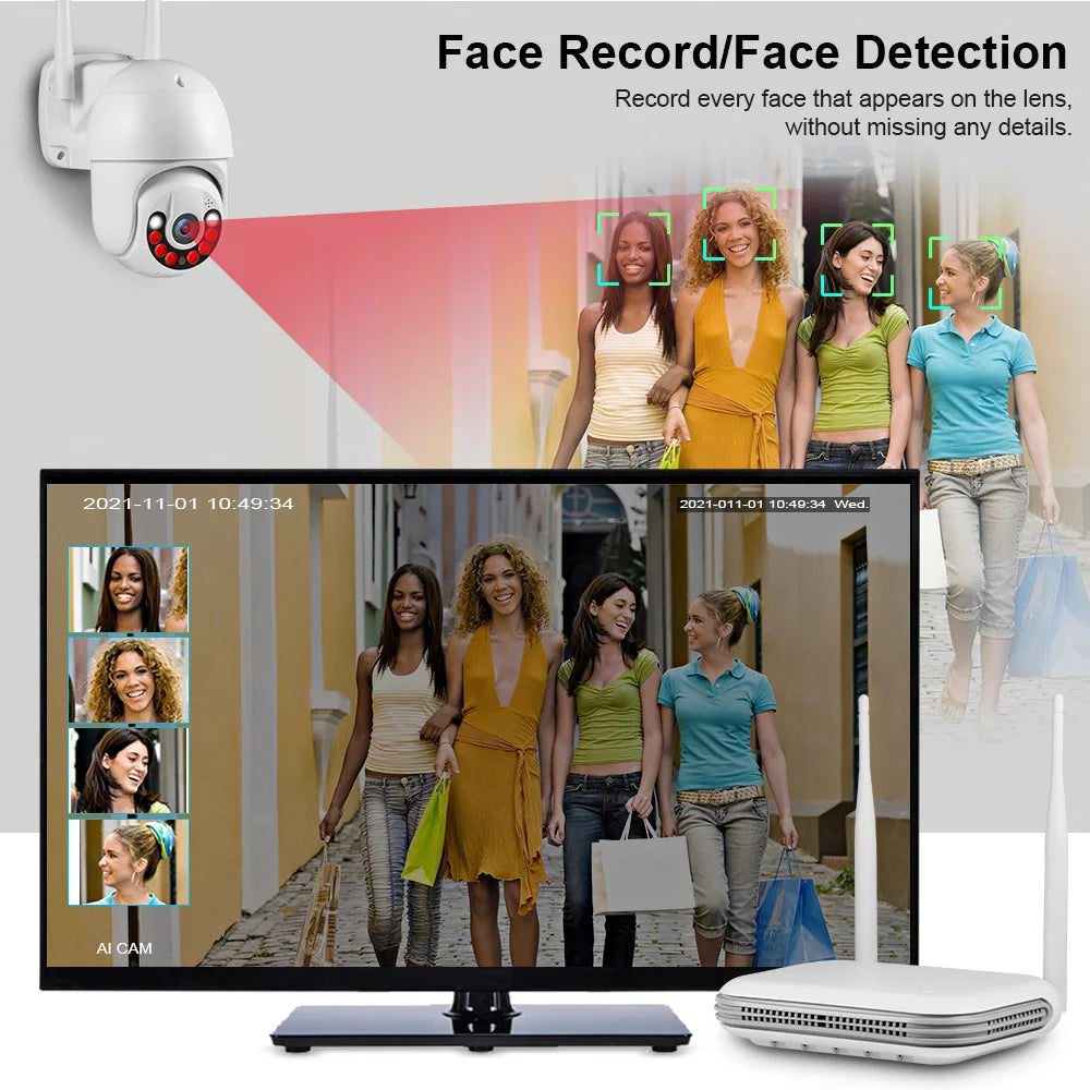 NVR 8 Canais WiFi 4MP/5MP com Tela 10.1" H.265 ONVIF para Câmeras Sem Fio - Kerui N1008L
