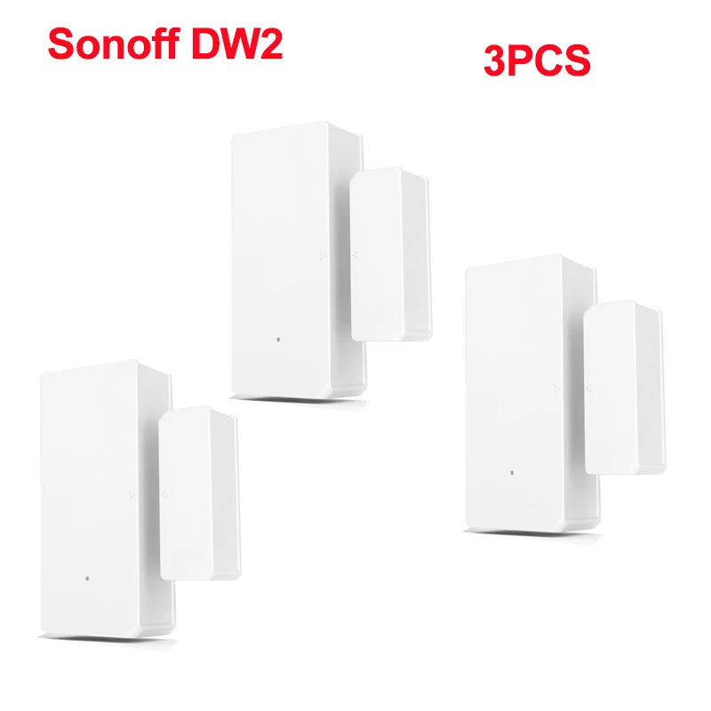 Sonoff dw2 wifi sem fio porta/janela sensor módulo de automação residencial inteligente sem necessidade de gateway sincronização de status fácil instalação sensor