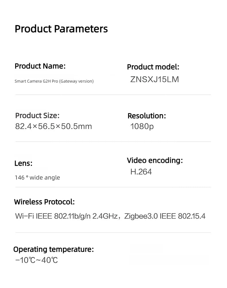 Câmera Inteligente Aqara G2H Pro 1080P HD Edição Hub Gateway Visão Noturna Câmera de Vigilância IP Móvel Zigbee WIFI para APP HomeKit