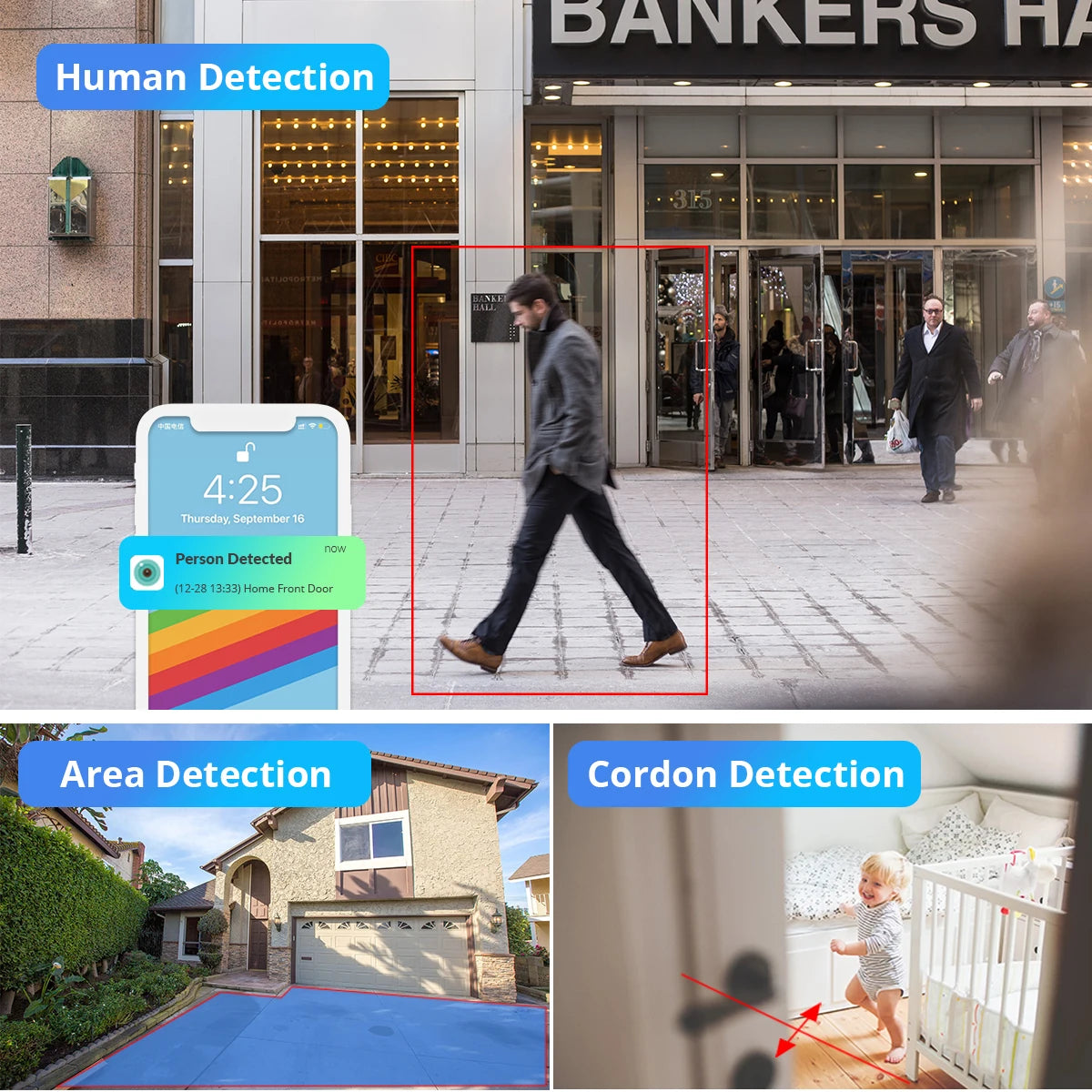 Câmera TPTEK 8MP 4K WiFi IP Bullet com IA Humana e Visão Noturna 30m IP66