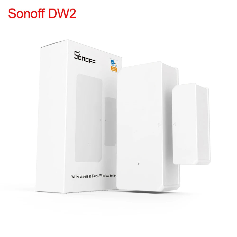 Sonoff dw2 wifi sem fio porta/janela sensor módulo de automação residencial inteligente sem necessidade de gateway sincronização de status fácil instalação sensor