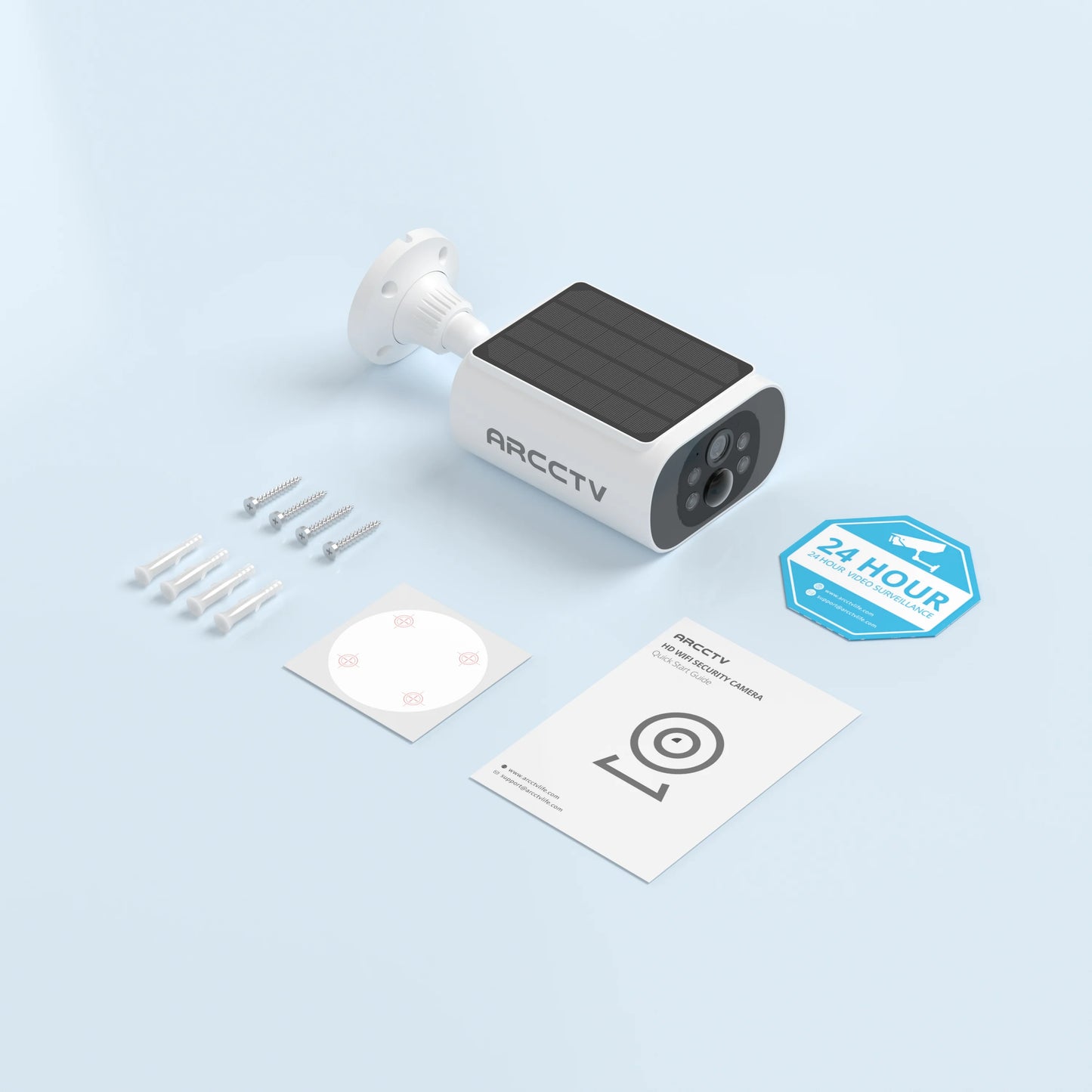 Câmera Solar ARCCTV 2K/4MP WiFi Externa com Bateria Integrada e Detecção Humana