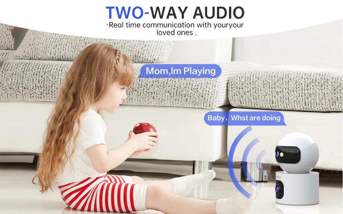 Câmera de Segurança Lenovo 4K IP Lente Dupla 5G WiFi Dual-Band com Rastreamento Automático, Visão Noturna Colorida e IP66