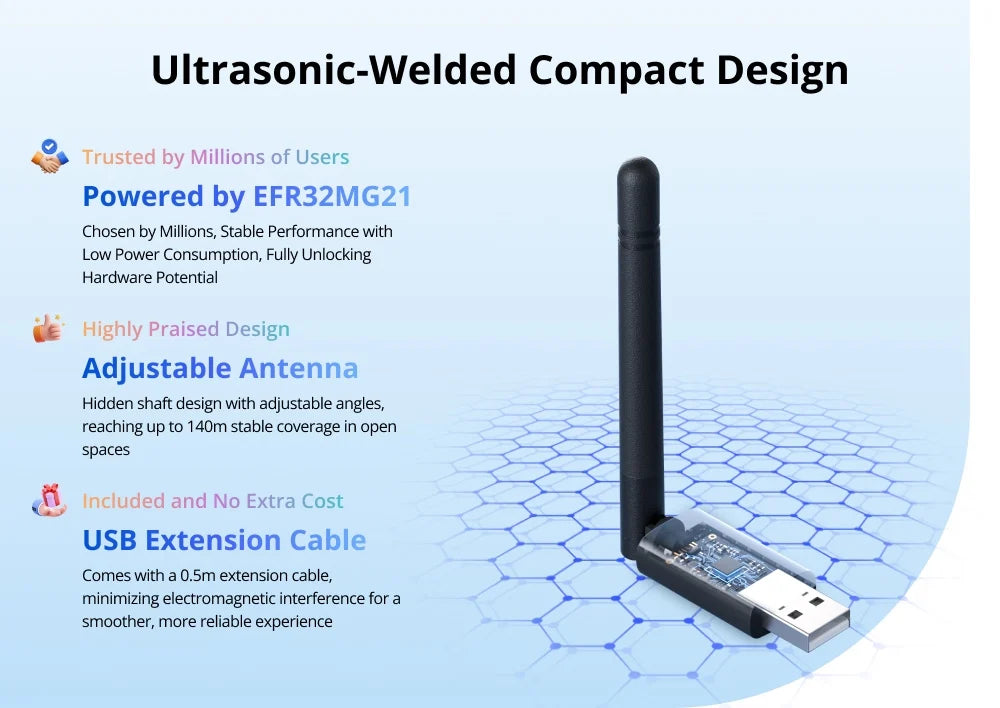 Gateway Zigbee Thread USB Dongle Lite Compacto 65% Menor Econômico SONOFF Dongle-LMG21