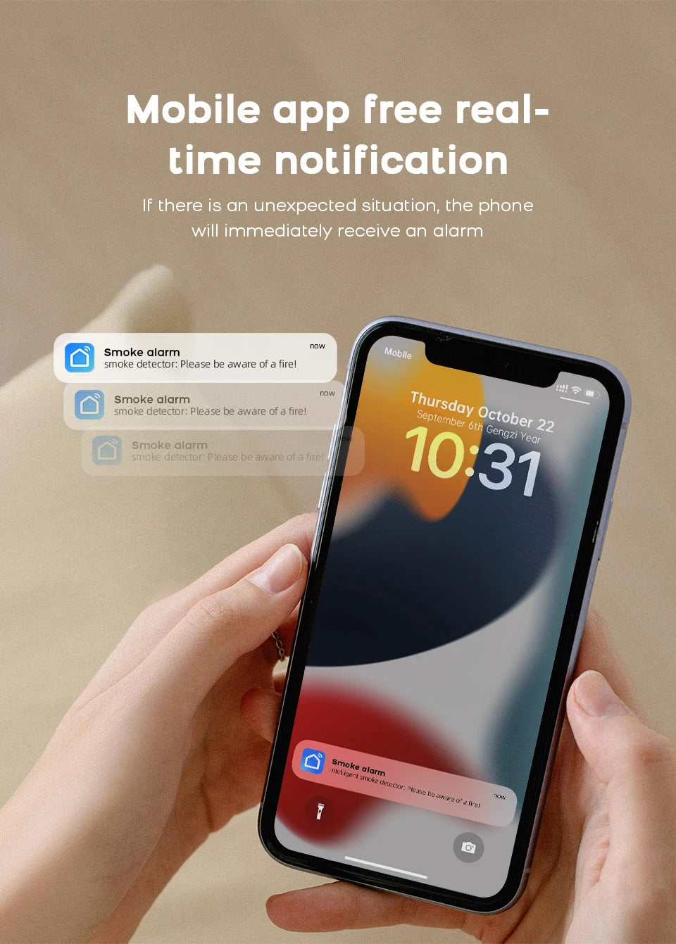 Tuya zigbee wifi inteligente detector de fumaça sensor alarme segurança em casa proteção contra incêndio para sistema segurança em casa via smart life app